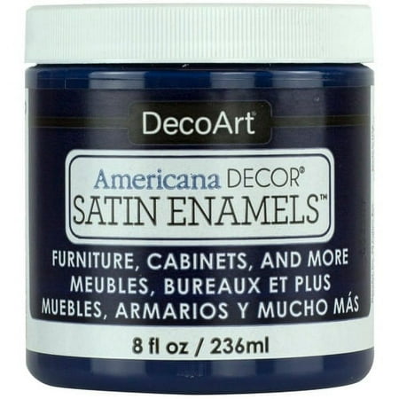 UPC: 0766218091628 | Americana Decor Satin Enamels 8oz-Dark Denim Pk 3 Deco Art