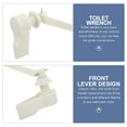 thumbnail image 6 of HAMPPLIES Toilet Tank Replacement Handle White Plastic 1Set 7.7x2.8in, 6 of 8
