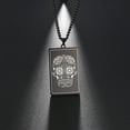 thumbnail image 1 of EUEAVAN Black Skull Head Pendant Stainless Steel Necklace Jewelry, 1 of 7