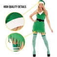 thumbnail image 5 of 2023 Recién llegado, disfraz de elfo navideño para mujer, disfraz de elfo elegante para cosplay de Navidad, disfraz de elfo verde para mujer, disfraz de Papá Noel navideño, 5 of 5