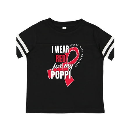 

Inktastic Sickle Cell Awareness I Wear Red For My Poppi Gift Toddler Boy or Toddler Girl T-Shirt