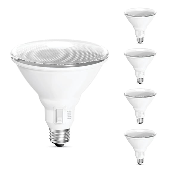 Feit Electric PAR38 Motion-Activated Security LED Flood Light Bulb, 100W Equivalent, 1050 Lumens, 5-Color Adjustable White, Non-Dimmable, Ideal for P
