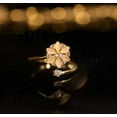 thumbnail image 2 of Women Opal Spinning Flower Ring Copper Zircon Accented Rotating Design Adjustable Finger Jewelry For Her Gifts, 2 of 5