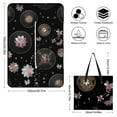 thumbnail image 2 of Elegant Beaded Floral Black Design Outdoor Picnic Blanket, Foldable Waterproof Beach Mat, Portable Beach Blanket for Beach Camping, Hiking, Family Concerts, 2 of 8