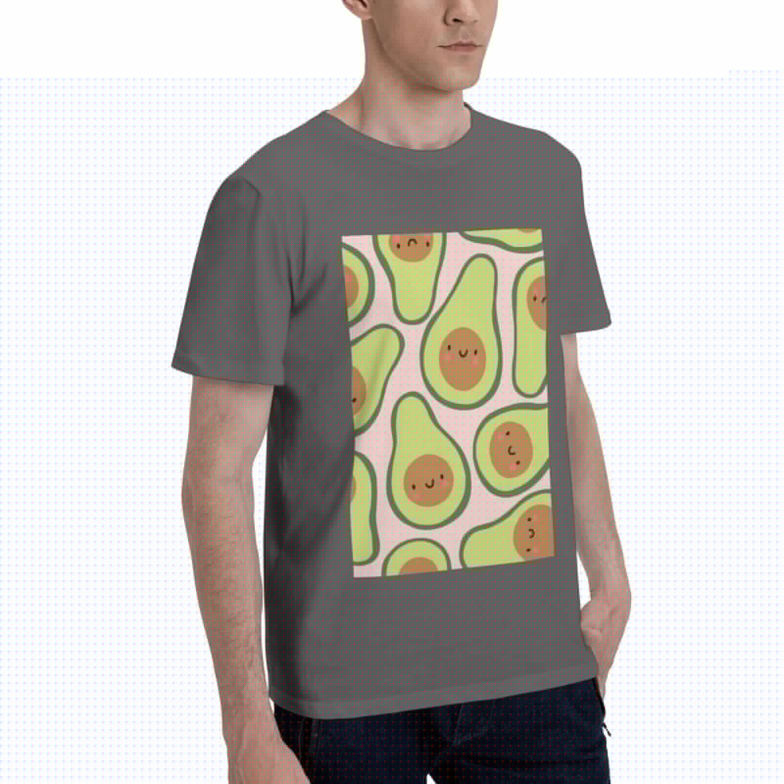 thumbnail image 2 of Bingfone Cute Avocado Men'S Loose Fit Short-Sleeve Pocket T-Shirt, 2 of 7