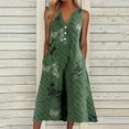 thumbnail image 1 of WILLBEST Vestidos para Mujer Verano Vestido Largo Informal con Estampado de Botones y Cuello En V sin Mangas y Bolsillos para Mujer Mediana​​, 1 of 3