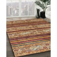 thumbnail image 2 of Ahgly Company Indoor Rectangle Abstract Brown Red Abstract Area Rugs, 2' x 5', 2 of 6