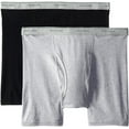 thumbnail image 2 of Fruit of the Loom Big Men's Tag Free Black and Gray Boxer Briefs, 2 of 5