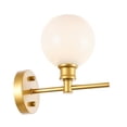 thumbnail image 2 of Living District Collier 1 light Brass and Frosted white glass Wall sconce, 2 of 2