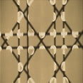 thumbnail image 1 of Ahgly Company Indoor Square Patterned Metallic Gold Area Rugs, 7' Square, 1 of 6
