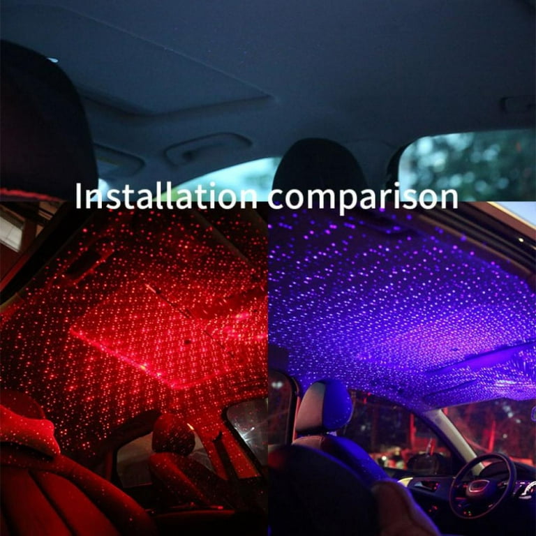USB car Full Star Atmosphere Light Starlight Projection Night Light LED  Interior Light Starry Night Light Modified car Interior Decoration - Plug  and