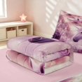 thumbnail image 5 of Erosebridal Dreamy Unicorn Zipper Twin Comforter Sets with Fitted Sheet and 2 Pillowcases for Girls, Pink Flowers Zipper Bedding Set, Pink Reversible, 5 of 7