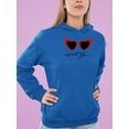 thumbnail image 2 of Retro Red Heart Sunglasses Hoodie Women -Image by Shutterstock, Female 5X-Large, 2 of 4