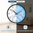 thumbnail image 5 of Voice Activated Clock with Glow Light 12 Inch Large Silent Wall Clock Battery Operated for Home Decor White Unicorn with Wings, 5 of 8