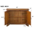 thumbnail image 2 of Buffet Sideboard Cabinet with Storage, 47.2" Modern Farmhouse Entryway Table with 2 Doors and Adjustable Interior Shelf for Kitchen, Dining Room, Living Room, Entryway, Natural, 2 of 8