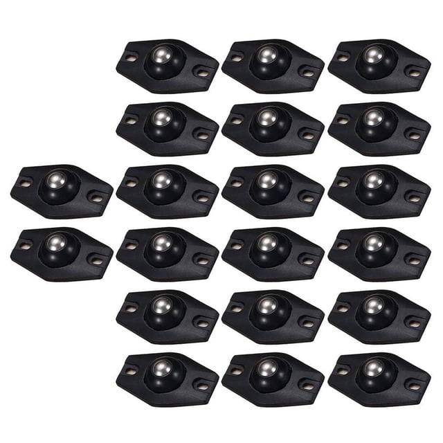 20 piezas mini Ruedas giratorias Sunnimix adhesivas DIY Stick on Wheels rueda universal de acero inoxidable