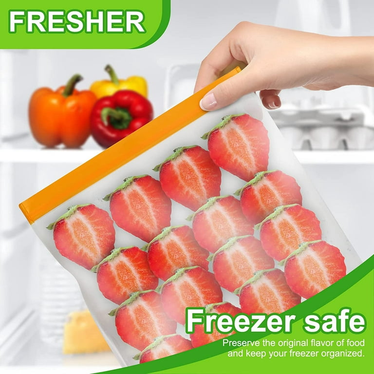 2pcs/pack Reusable Food Storage Bags In Size M/l For Fridge, Vegetables And  Fruits