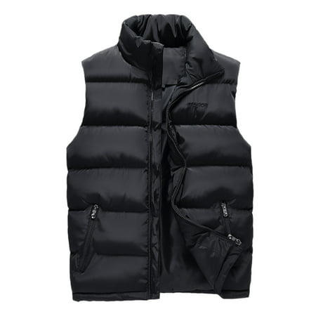Winter Men's Warm Down Quilted Vest Sleeveless Padded Jacket Coat
