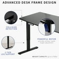 thumbnail image 4 of VIVO Electric 71” x 30” Square Corner Desk, Black Table Top, Black Frame, 4 of 8