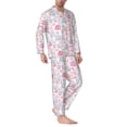 thumbnail image 2 of Naloa Cute Sheep Men’s Pajamas Set - Long Sleeve Button Down Sleep Shirt and Pajama Bottoms Sleepwear Set-XX-Large, 2 of 7