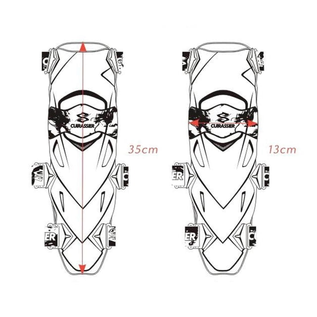 pitrice Cuirassier E09 Motorcycle Elbow Pads Protector Guards Gear Protection Protective Gear Elbow Black