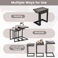 Alpinel Nesting Table Set of 3, Rectangle Stacking Side End Table w ...