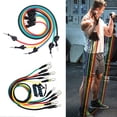 thumbnail image 1 of 11Pcs Resistance Bands Elastic Tube Fitness Workout Body Building Equipment Set, 1 of 7
