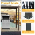thumbnail image 5 of Domi Outdoor Living 8x5 ft Hardtop Grill Pergola with Adjustable Louvered Roof, Metal BBQ Gazebo with Built-In Gutter System for Patio, Backyard & Deck, Brown, 5 of 8