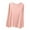 Pink, variant on hotojiny Women's Soft Pajama Top Fall Long Sleeve Casual Sleepshirt Crew Neck Side Split Loose T-Shirt Loungewear