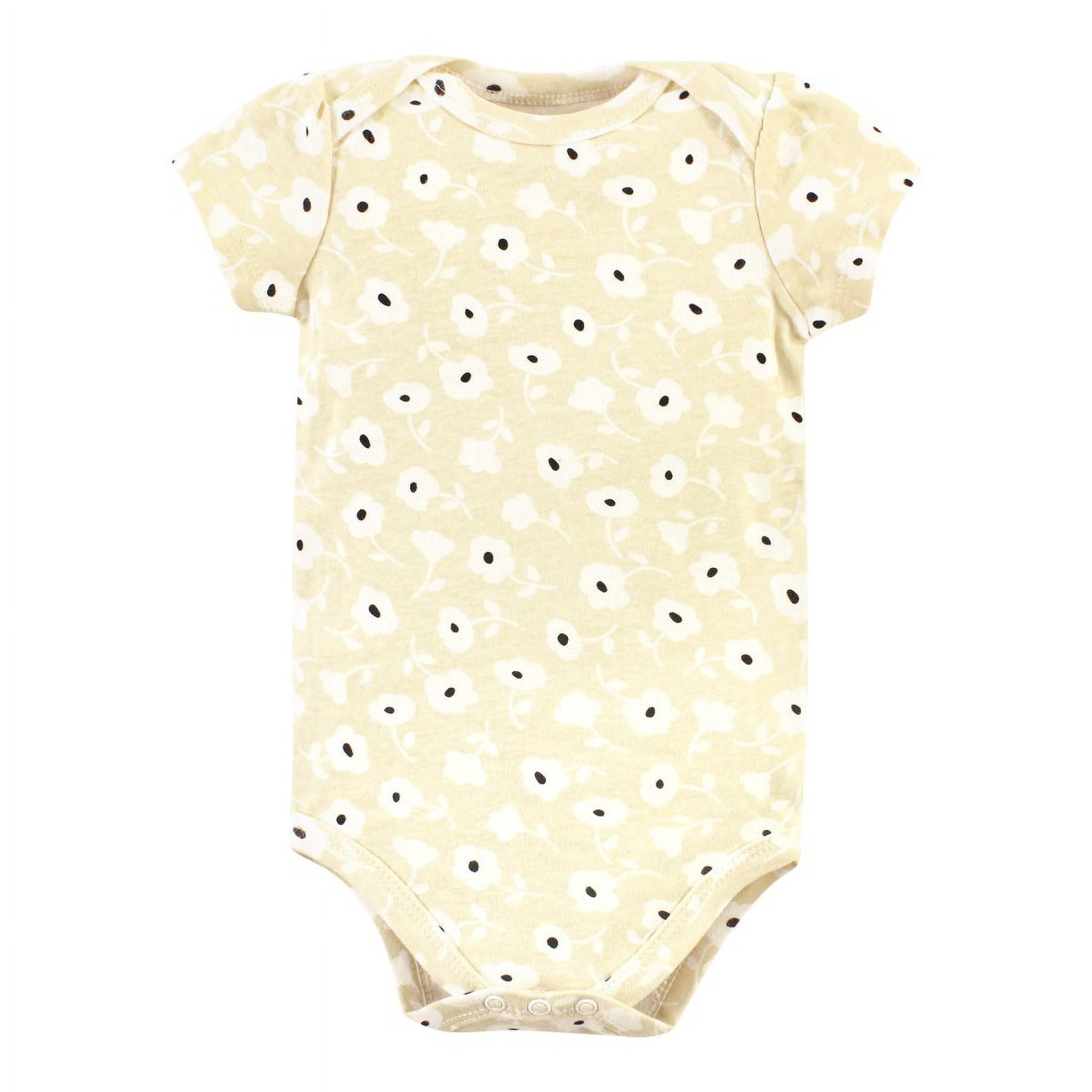 Hudson Baby Short Sleeve Bodysuits, 5-Pack, Newborn- 24 Months