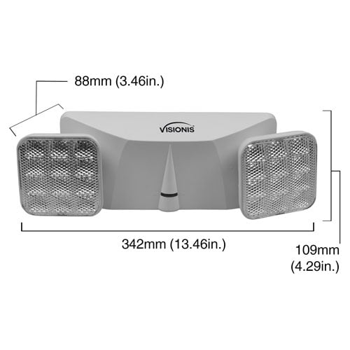 UL Listed Adjustable Round Head 90 Minute Battery Backup Visionis 4 Pack FPC-7413 VIS-ELR LED Emergency Exit Light