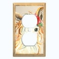 thumbnail image 2 of Metal Light Switch Plate Outlet Cover Baby Llama Flower Crown Portrait LLA004, 2 of 13