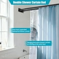 thumbnail image 4 of 28 to 75 Inches Double Shower Curtain Rod Adjustable Double Shower Curtain Rods for Bathroom (28 to 75'', Black), 4 of 7