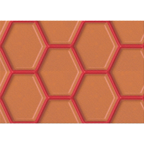 Ahgly Company Machine Washable Indoor Rectangle Transitional Pumpkin Orange Area Rugs, 5' x 8'