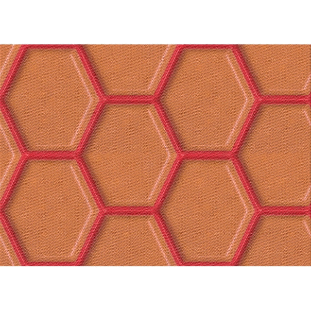 Ahgly Company Tapis d'Intérieur Lavables à la Machine, Rectangle de Transition Orange Citrouille, 2' x 4'