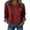 Red, variant on Sweatshirt for Women Leopard Print Spliced Denim Round Neck Loose Sweatshirt Casual Pullover Hoodie Women'S Clothing