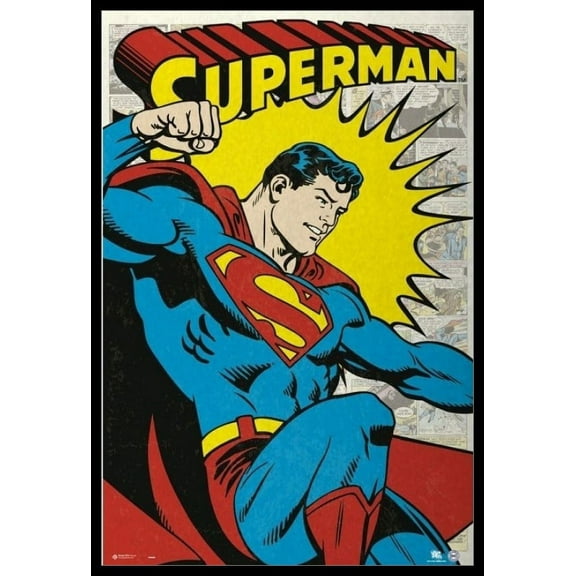DC Superman Laminated & Framed Poster (24 x 36)