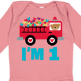 thumbnail image 4 of Inktastic 1st Birthday Fire Truck Boys or Girls Long Sleeve Baby Bodysuit, 4 of 5