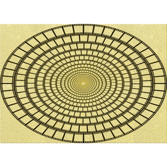 Ahgly Company Indoor Rectangle Patterned Oak Brown Area Rugs, 5' x 8'