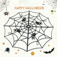 thumbnail image 6 of Halloween Plastic Injection-Molded Spider Web Decor Hanging Spooky Web for Parties Durable Plastic Spider Web Ornament, Funny Scary Halloween Decoration Spider Web Halloween Prop(Black), 6 of 7