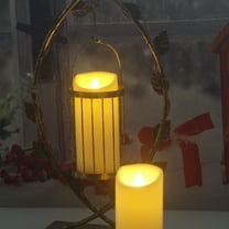 Outdoor Battery Operated Flameless Pillar Candles with Timer Indoor Electric Led Waterproof Flickering Fake Candle Lights for Home Garden Patio Halloween Christmas Wedding Party Décor 3”x 7”2 Pack