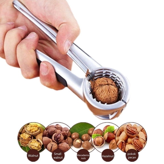 Vruelia Quick Nut Cracker- Pecan, Walnuts, Hazelnut Nutcracker Aluminum Alloy Sheller Nut Opener Kitchen Plier With Non-Slip Handle