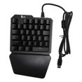thumbnail image 1 of One Handed Keyboard 35 Keys USB Wired RGB Backlit Blue Switch Ergonomic Half Keyboard for Gaming Office Work, 1 of 4