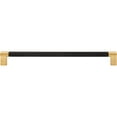 thumbnail image 2 of Stone Harbor Hardware Urban Cabinet Pull, 256 Millimeters, Matte Black with Satin Brass Ends, 2 of 3