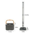 PREWOOD Clean Mop and Bucket System,Includes Square Spin Mop, Dual