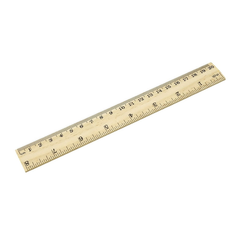 Wood Ruler 20cm 8 Inch 2 Scale Office Rulers Wooden Measuring Ruler 10pcs