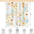 thumbnail image 5 of Yellow Cute Floral Flowers Shower Curtain for Bathroom Decor 72Wx72H Colorful Plants Spring Funny Multicolor Leaves Art Printed Fabric Polyester Waterproof 12 Pack Plastic Hooks, 5 of 16