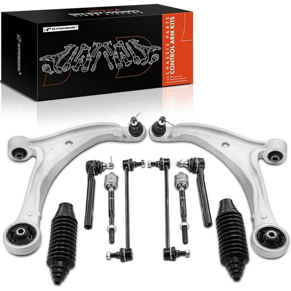 A-Premium 10Pcs Front Suspension Kit Control Arm and Ball Joint Assembly Tie Rod End Stabilizer Bar Link Compatible with Honda Odyssey 2005-2010