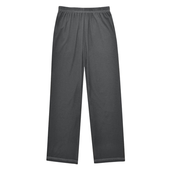 Ttyddzy Dark Gray Solid Color Printed Boy's Pajama Pants, Cotton-like Modal for Spring/Autumn