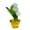 White, variant on mdesiwst Mini Glass Lily of The Valley Flower with Pot Hand Blown Faux Crystal Flower Figurine for Mother's Day Birthday Table Centerpiece